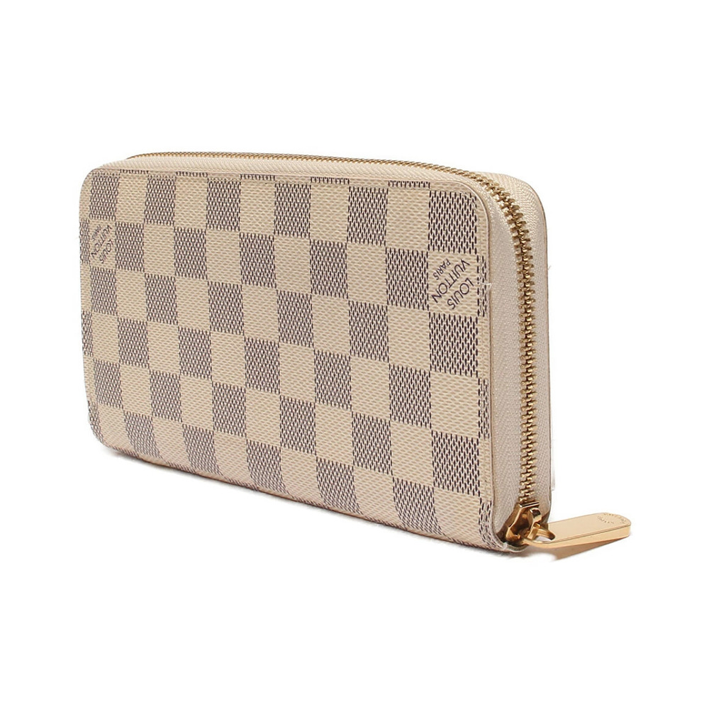 Louis Vuitton Round Zipper Long Wallet Zippy Damier Azur